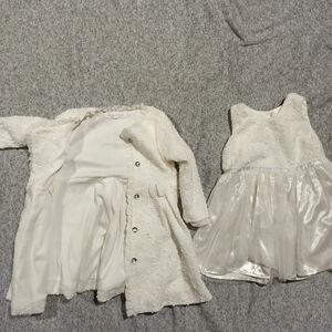 Toddler Christmas dress and coat set